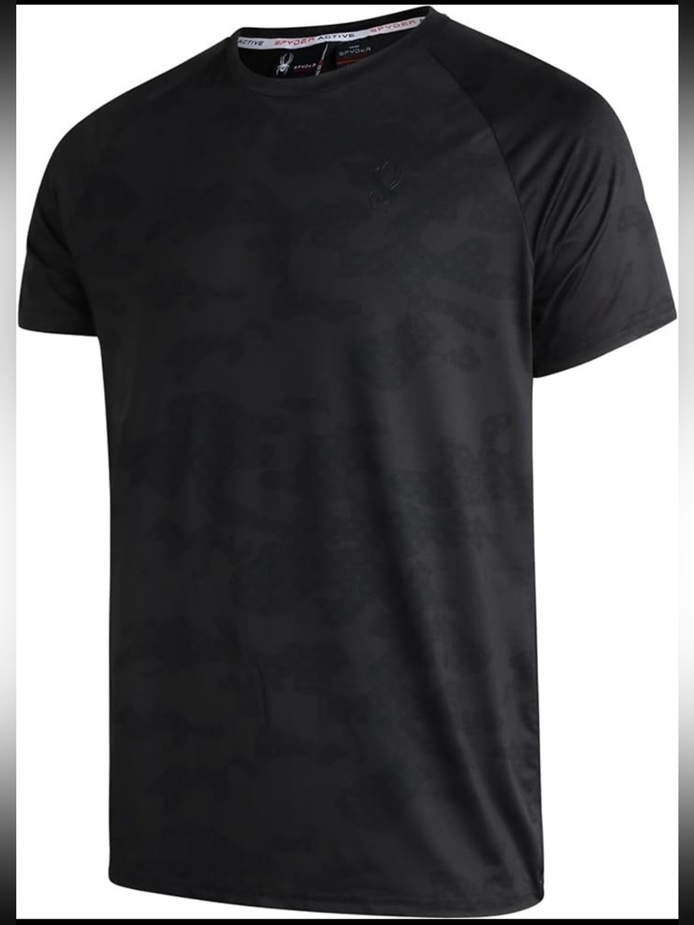 Spyder Men’s Active Crewneck Dry Fit Camo Short Sleeve Athletic Gym Shirt NWOT